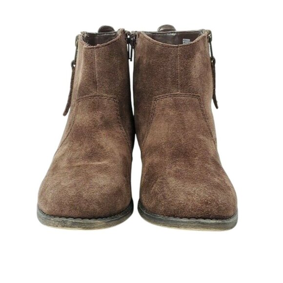 White Mountain Ankle Boots Women's Sz 7.5 Brown Suede Leather Uppers - Picture 3 of 7